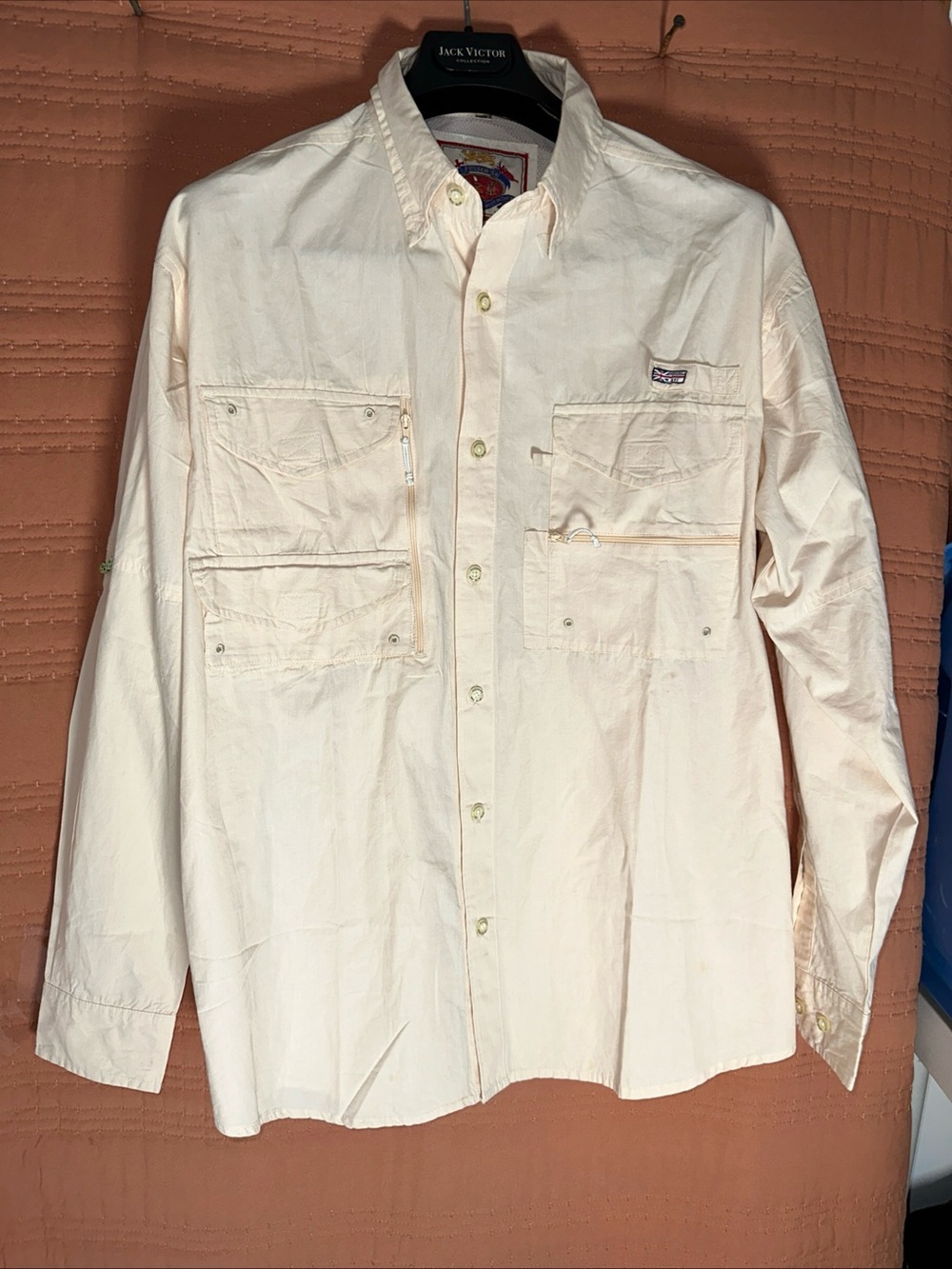 Reef Men's Long Sleeve Button-Up Shirt - Light Cream